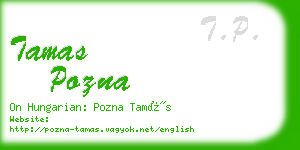 tamas pozna business card